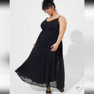 Torrid Elegant Black Maxi Dress Size 3